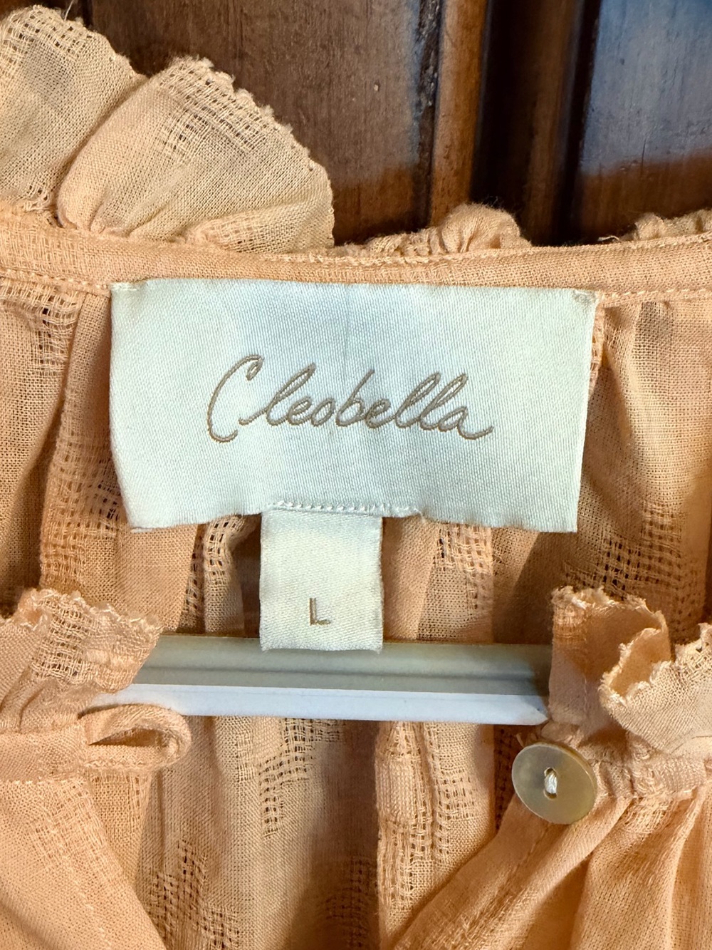 Cleobella 100% Cotton Peasant Long Sleeve Shirt Size Large - Picture 10 of 12